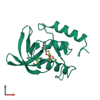 PDB entry 1a2u coloured by chain, front view.