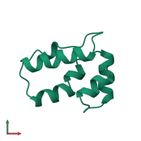 PDB entry 1a43 coloured by chain, front view.
