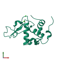 PDB entry 1a4v coloured by chain, front view.