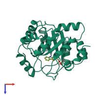 PDB entry 1a53 coloured by chain, top view.