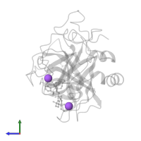 SODIUM ION in PDB entry 1a5g, assembly 1, side view.