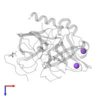 SODIUM ION in PDB entry 1a5g, assembly 1, top view.