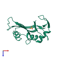PDB entry 1a5p coloured by chain, top view.