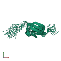 PDB entry 1a5r coloured by chain, ensemble of 10 models, front view.