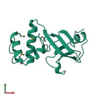 Monomeric assembly 1 of PDB entry 1a62 coloured by chemically distinct molecules, front view.