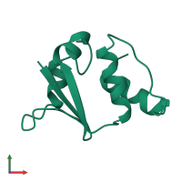 PDB entry 1a68 coloured by chain, front view.