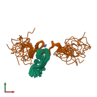 PDB entry 1a6b coloured by chain, ensemble of 20 models, front view.