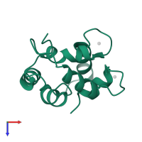 Parvalbumin beta in PDB entry 1a75, assembly 1, top view.