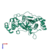 PDB entry 1a76 coloured by chain, top view.