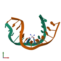 PDB entry 1a84 coloured by chain, front view.