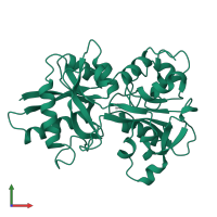 Serotransferrin in PDB entry 1a8e, assembly 1, front view.