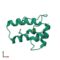 PDB entry 1a8o coloured by chain, front view.