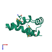 PDB entry 1a8o coloured by chain, top view.