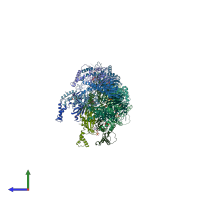 PDB entry 1a8r coloured by chain, side view.
