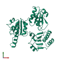 PDB entry 1a8y coloured by chain, front view.