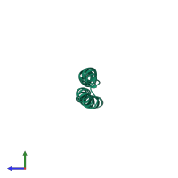 ATP synthase subunit c in PDB entry 1a91, assembly 1, side view.