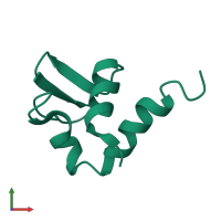 PDB entry 1aa3 coloured by chain, front view.