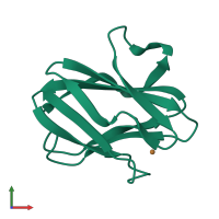 PDB entry 1aan coloured by chain, front view.