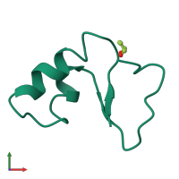 PDB entry 1ab1 coloured by chain, front view.