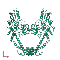 DNA gyrase subunit A in PDB entry 1ab4, assembly 1, front view.