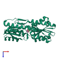 PDB entry 1abf coloured by chain, top view.