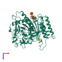 PDB entry 1ac5 coloured by chain, top view.