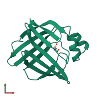 PDB entry 1acd coloured by chain, front view.