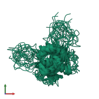 PDB entry 1aci coloured by chain, ensemble of 20 models, front view.