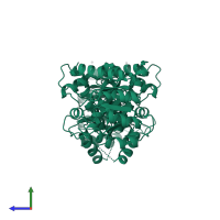 Dihydropteroate synthase in PDB entry 1ad4, assembly 1, side view.