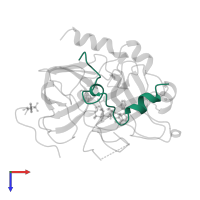 Thrombin light chain in PDB entry 1ad8, assembly 1, top view.