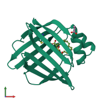PDB entry 1adl coloured by chain, front view.