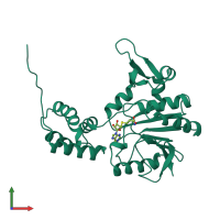 PDB entry 1af7 coloured by chain, front view.