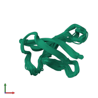 PDB entry 1afp coloured by chain, ensemble of 40 models, front view.