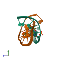 PDB entry 1ag5 coloured by chain, side view.