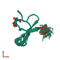 PDB entry 1ag7 coloured by chain, ensemble of 20 models, front view.