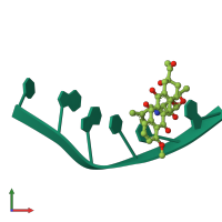 PDB entry 1agl coloured by chain, front view.
