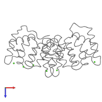 Monomeric assembly 1 of PDB entry 1ain coloured by chemically distinct molecules, top view.