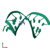 PDB entry 1ajf coloured by chain, front view.