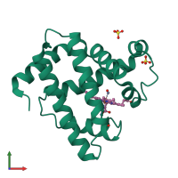 PDB entry 1ajh coloured by chain, front view.