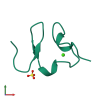 PDB entry 1ajj coloured by chain, front view.