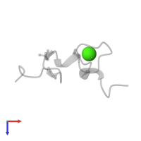 CALCIUM ION in PDB entry 1ajj, assembly 1, top view.