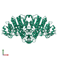 Alkaline phosphatase in PDB entry 1alh, assembly 1, front view.