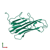 PDB entry 1aly coloured by chain, front view.