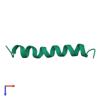 PDB entry 1amb coloured by chain, top view.