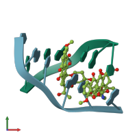 PDB entry 1amd coloured by chain, front view.