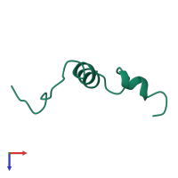 Monomeric assembly 1 of PDB entry 1aml coloured by chemically distinct molecules, top view.