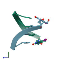 PDB entry 1ana coloured by chain, side view.