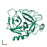 PDB entry 1and coloured by chain, front view.