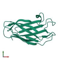 PDB entry 1anu coloured by chain, front view.