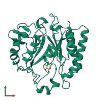 PDB entry 1aod coloured by chain, front view.